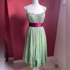 Mint green tulle La Petite Salope evening gown.